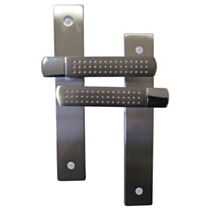 Poignées de porte bec de cane Theonidas aluminium entraxe 195mm - B BEAUTY