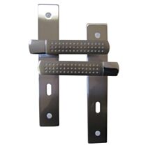 Poignées de porte trou clé Theonidas aluminium entraxe 195mm - B BEAUTY