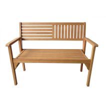 Banc de jardin pliable eucalyptus Léo 116x55,8x89cm - INVENTIV 