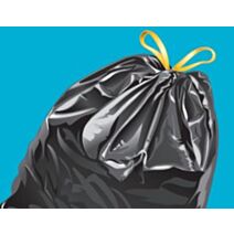 10 sacs poubelle coulisse 50 L - INVENTIV