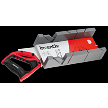 Scie à dos poignée bi-matière+boîte à onglet - INVENTIV