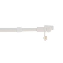 Barre à rideaux extensible Boule Blanc Mat Ø9mm 40-65cm - INVENTIV 
