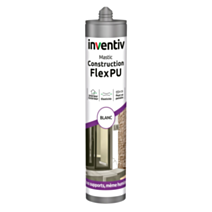 Mastic Construction flex PU blanc 300 mL - INVENTIV