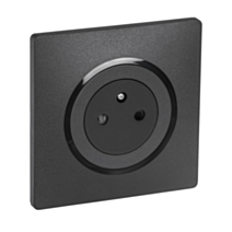 Prise Eclipse 2P+T noir - INVENTIV