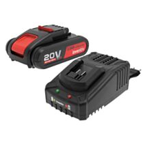 2 batteries 20V 2Ah avec chargeur simple - INVENTIV