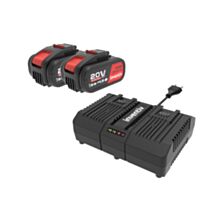 2 batteries 20V 2Ah avec chargeur double - INVENTIV