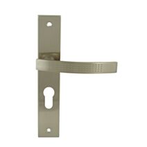 2 poignées de porte Oddie entraxe 165 clé alu/acier nickel mat - INVENTIV