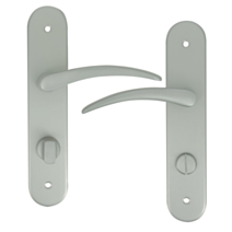 2 poignées de porte Tani entraxe 165 condamnation alu finition inox - INVENTIV