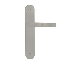 2 poignées de porte Abel entraxe 195 sans trou alu/acier noir mat - INVENTIV