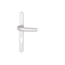 Poignée de porte extérieure étroite Coline entraxe 195 blanc alu - INVENTIV