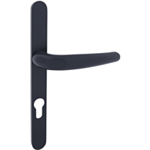 Poignée de porte extérieure étroite Malo entraxe 195 gris alu - INVENTIV