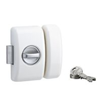 Verrou universel 45mm blanc + 3 clés - INVENTIV