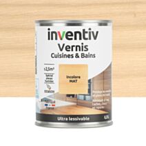 Vernis Cuisines & Bains incolore mat 0,25L - INVENTIV