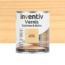 Vernis Cuisines & Bains incolore brillant 0,75L - INVENTIV