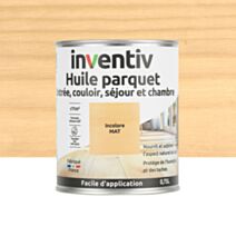 Huile parquet biosourcée incolore mat 0,75L - INVENTIV