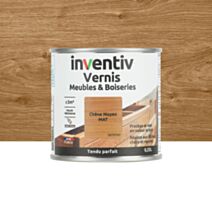Vernis Meubles & Boiseries chêne moyen mat 0,25L - INVENTIV