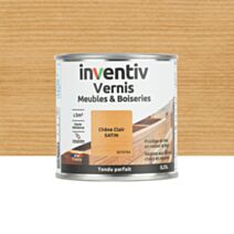 Vernis Meubles & Boiseries chêne clair satin 0,25L - INVENTIV