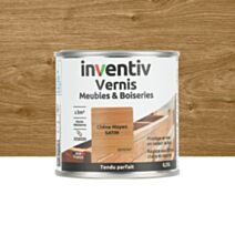 Vernis Meubles & Boiseries chêne moyen satin 0,25L - INVENTIV