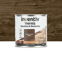 Vernis Meubles & Boiseries chêne foncé satin 0,25L - INVENTIV