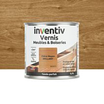 Vernis Meubles & Boiseries chêne moyen brillant 0,25L - INVENTIV