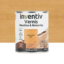 Vernis Meubles & Boiseries chêne clair mat 0,75L - INVENTIV