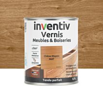 Vernis Meubles & Boiseries chêne moyen mat 0,75L - INVENTIV