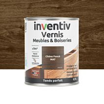 Vernis Meubles & Boiseries chêne foncé mat 0,75L - INVENTIV