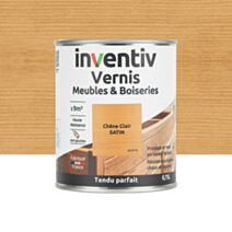 Vernis Meubles & Boiseries chêne clair satin 0,75L - INVENTIV
