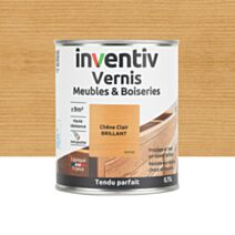 Vernis Meubles & Boiseries chêne clair brillant 0,75L - INVENTIV