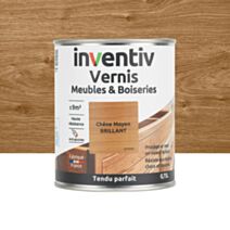 Vernis Meubles & Boiseries chêne moyen brillant 0,75L - INVENTIV
