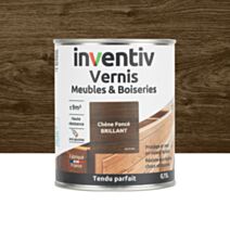 Vernis Meubles & Boiseries chêne foncé brillant 0,75L - INVENTIV