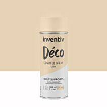 Peinture aérosol Multisupports ultra-couvrant coquille d'oeuf satin 400ml - INVENTIV