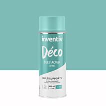 Peinture aérosol Multisupports ultra-couvrant bleu acqua satin 400ml - INVENTIV