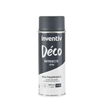 Peinture aérosol Multisupports ultra-couvrant anthracite mat 400ml - INVENTIV