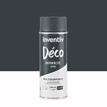Peinture aérosol Multisupports ultra-couvrant anthracite mat 400ml - INVENTIV