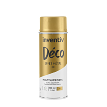Peinture aérosol Multisupports effet métal or 400ml - INVENTIV