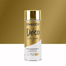 Peinture aérosol Multisupports effet chrome or 400ml - INVENTIV