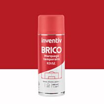 Peinture aérosol Marquage Temporaire rouge 400ml - INVENTIV