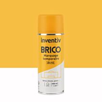 Peinture aérosol Marquage Temporaire jaune 400ml - INVENTIV