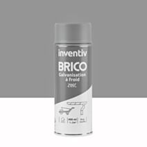 Peinture aérosol Galvanisation à froid zinc 400ml - INVENTIV