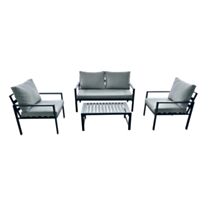 Salon de jardin bas Vaya aluminium gris - INVENTIV