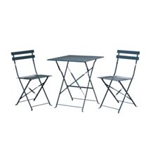 Salon de jardin set 3 pièces Zest bleu - INVENTIV