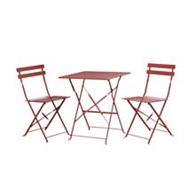 Salon de jardin set 3 pièces Zest terracotta - INVENTIV