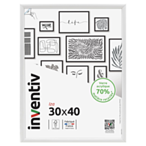 Cadre photo Iza blanc 30x40cm - INVENTIV