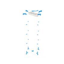 Séchoir tour 45m Blanc/bleu - INVENTIV