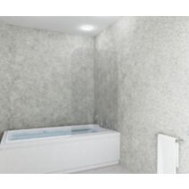 Pare baignoire verre trempé 6mm pré-percé 2 faces easy clean 80,7x135,6cm transparent - INVENTIV