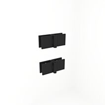 Charnière de jonction pare baignoire inox mat noir x2 - INVENTIV
