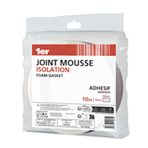 Joint mousse isolation 10m x 12mm blanc - 1ER