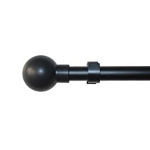 Barre Rideaux Métal 180cm Noir Satiné - INVENTIV