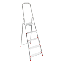 Escabeau 5 marches alu - acier - 1ER